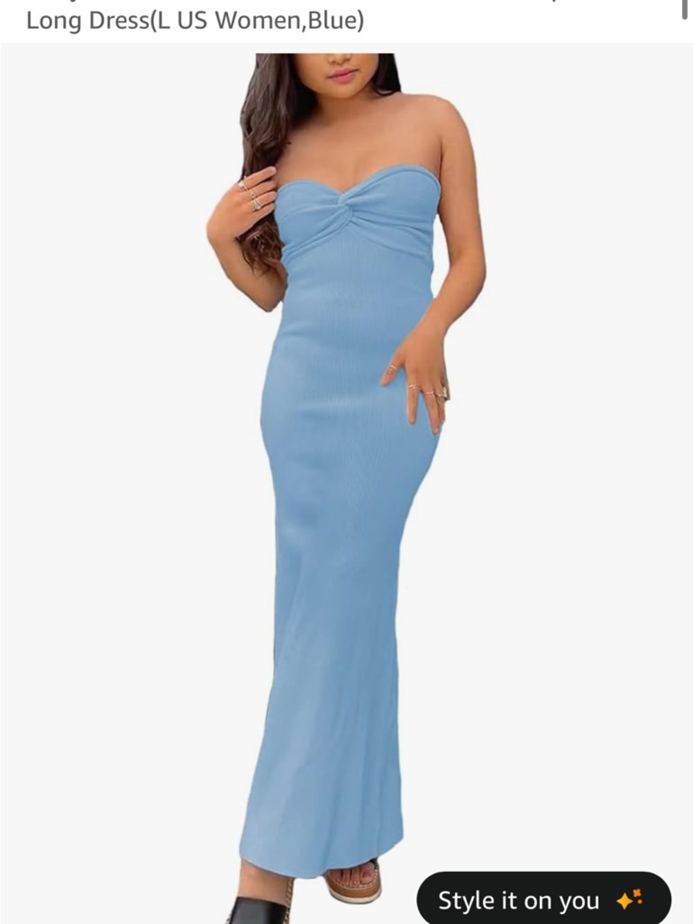 Twist-Front Strapless Bodycon Dress